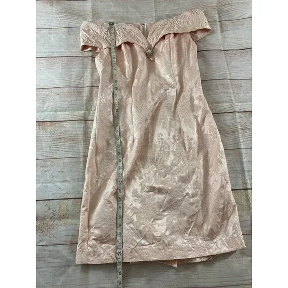 Vintage Cache Petites By Bari Protas Women's Embellished Cocktail Dress - 8 - Picture 3 of 14